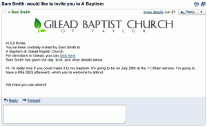 You're invited to a Baptism