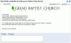 You're invited to Father's Day Service